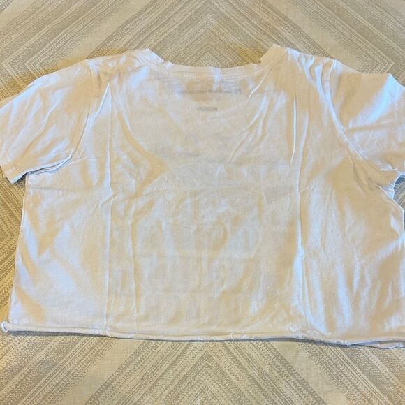 Prince Peter Collection White & Blue California Venice Beach Cropped T-Shirt - S - Picture 5 of 5